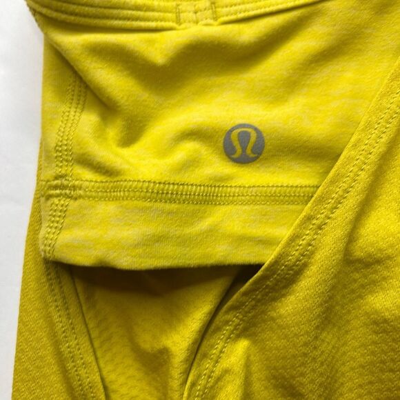 Lululemon Women’s No Limits Tank Top Sport Bra Lime Green Yellow Size 4 - Picture 11 of 16